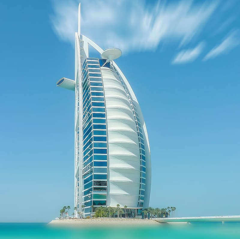 Photo of Burj Al Arab luxury hotel Dubai.